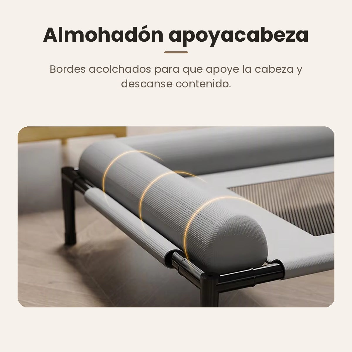 Cama Elevada para Perros y Gatos con Almohadón