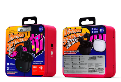 Auriculares In Ear Tws Unicostar T25 Con Caja Metal
