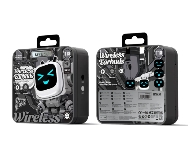 Auriculares In Ear Tws Unicostar T18 Con Caja Metal