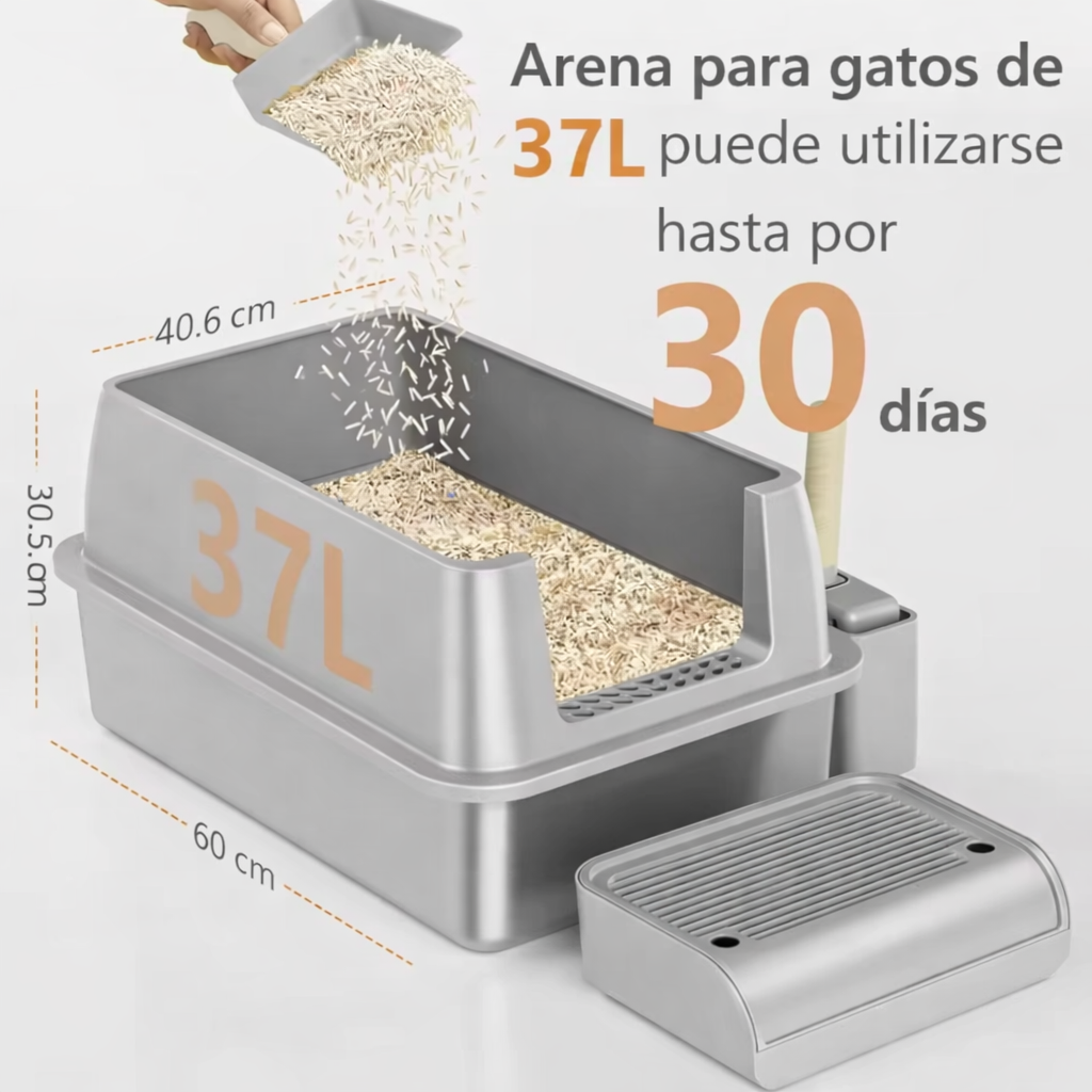 Arenero Sanitario Xl Cerrado Para Gatos Con Pala