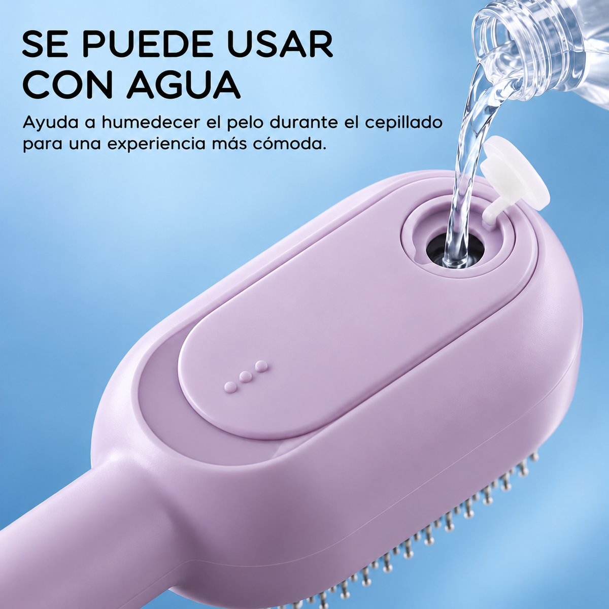 Cepillo con Bruma 3 en 1 para Perros y Gatos – Mango Largo