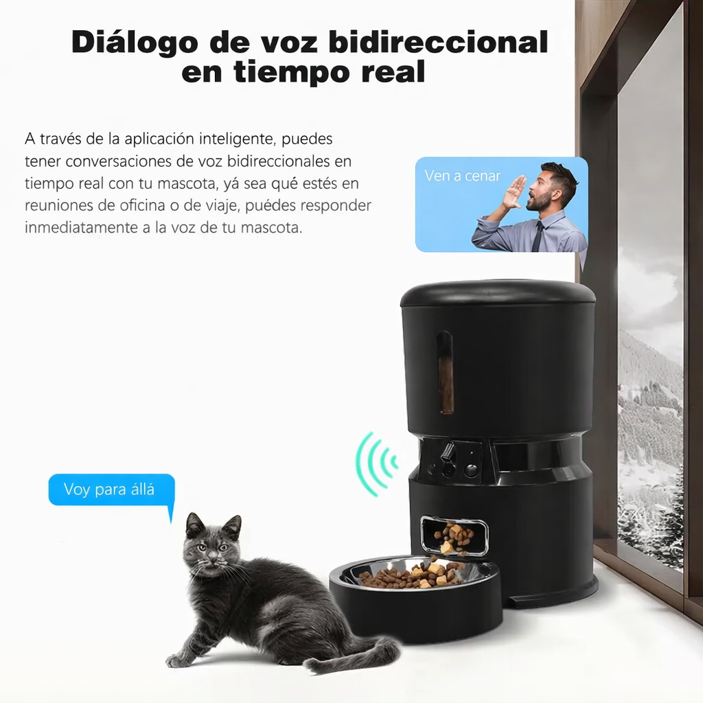 Comedero Automático Inteligente Con Cámara Para Mascotas