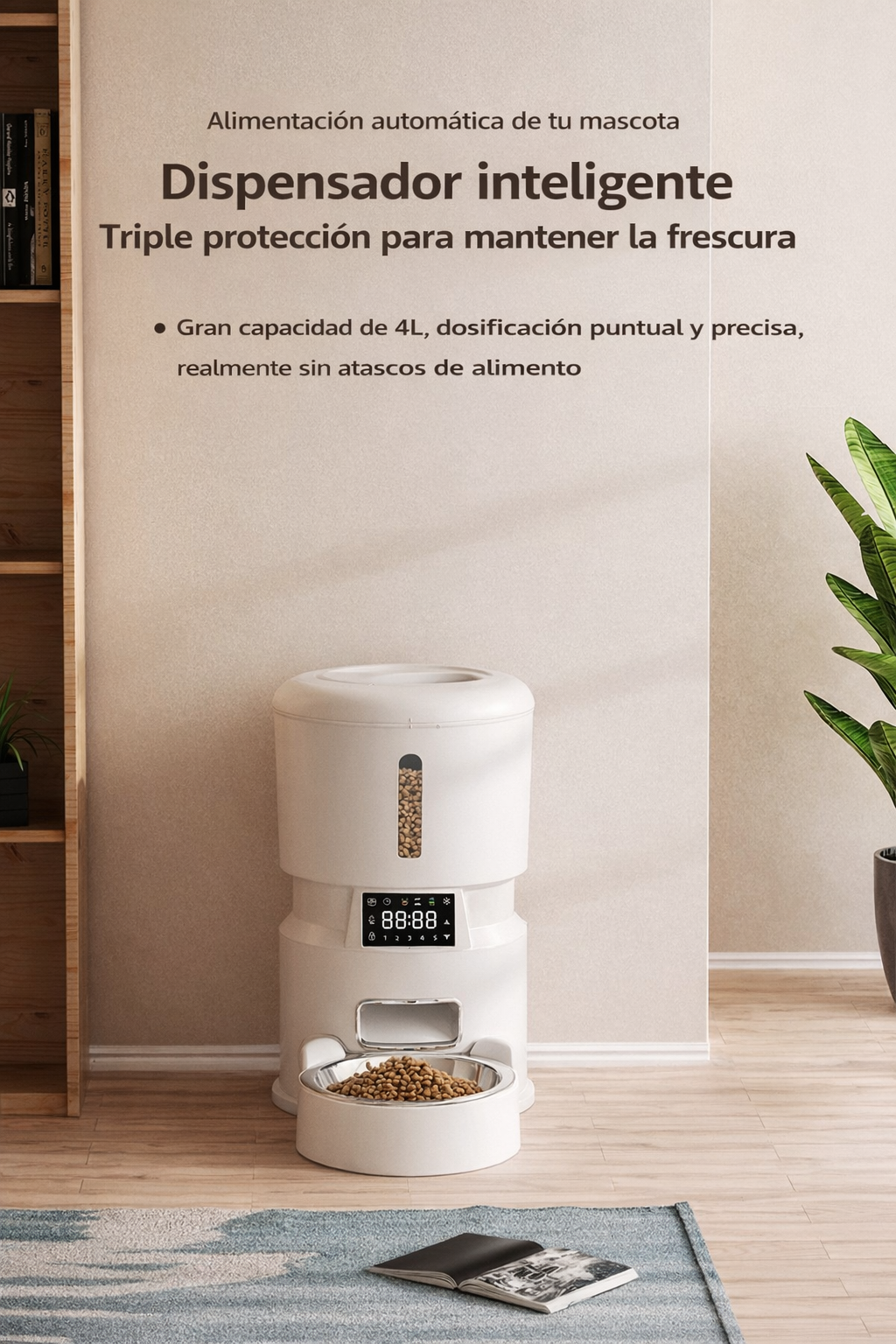 Comedero Automático Inteligente Con Wifi Para Mascotas