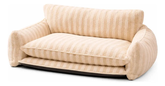 Cama Sofá Ortopédica XL Para Perros Rayada