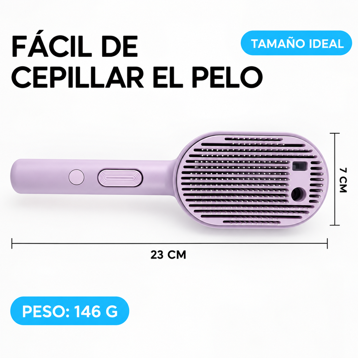 Cepillo con Bruma 3 en 1 para Perros y Gatos – Mango Largo