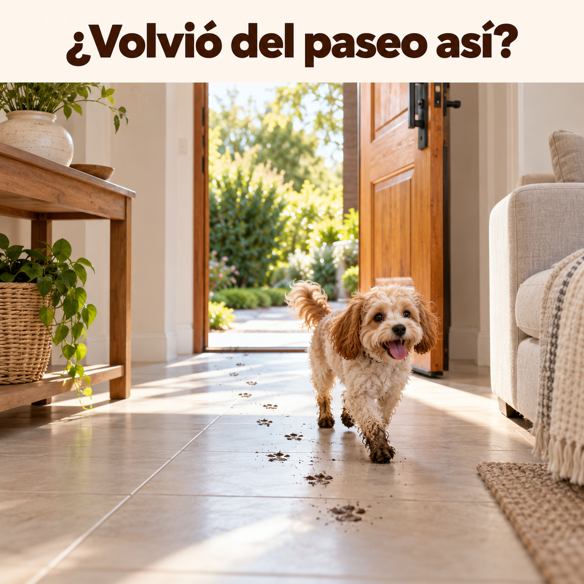 Lavapatas Giratorio para Perros Chicos – Sin Pilas ni Carga