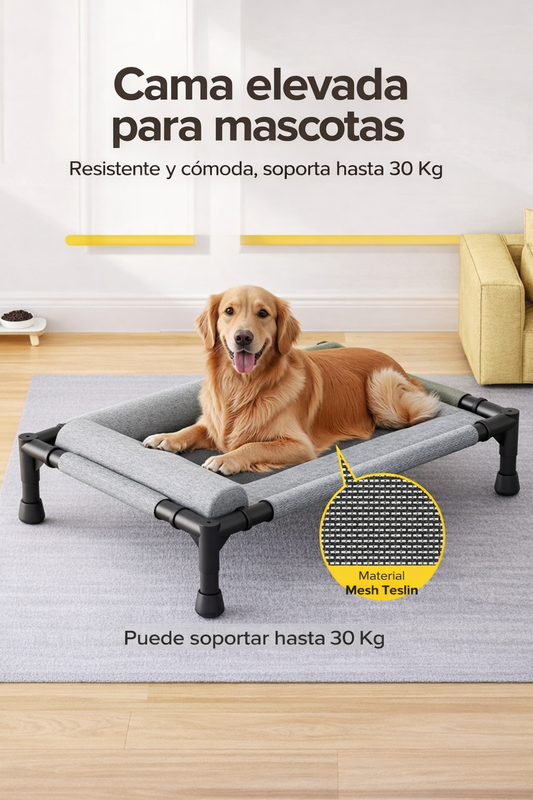 Cama Elevada Transpirable Para Perros